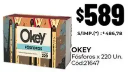 Diarco Okey fósforos oferta