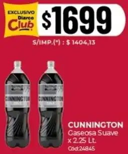 Diarco Cunnington gaseosa suave oferta