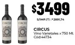 Diarco Circus vino varietales oferta