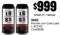 Diarco 1882 fernet con cola lata oferta