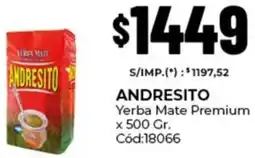 Diarco Andresito yerba mate premium oferta
