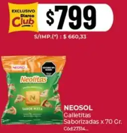 Diarco Neosol galletitas saborizadas oferta