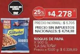 Carrefour La salteña noquis de papa oferta