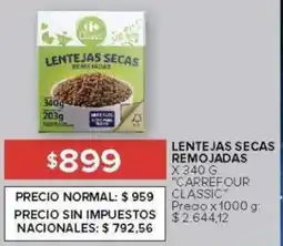Carrefour Carrefour classic lentejas secas remojadas oferta