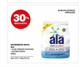 Atomo Conviene Detergente Matic Ala 30% Descuento oferta
