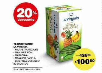 Atomo Conviene Te Saborizado La Virginia 20% Descuento oferta