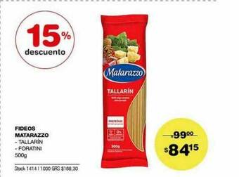 Atomo Conviene Fideos Matarazzo 15% Descuento oferta
