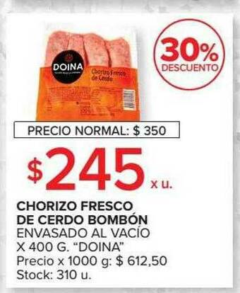 Carrefour Chorizo Fresco De Cerdo Bombón Envasado Al Vacío oferta