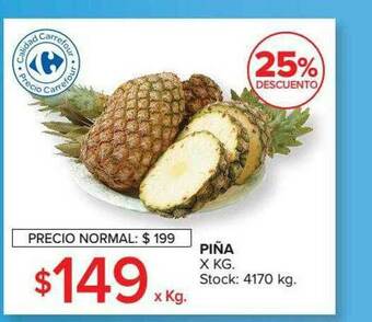 Carrefour Piña 25% Descuento oferta