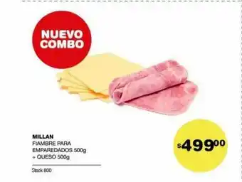 Atomo Conviene Millan Fiambre Para Emparedados + Queso oferta