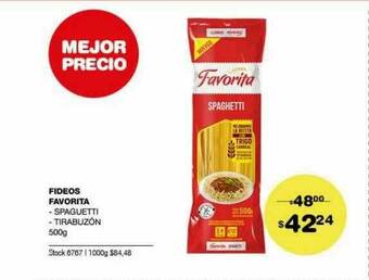 Atomo Conviene Fideos Favorita oferta