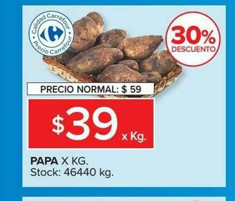 Carrefour Market Papa 30% Descuento oferta
