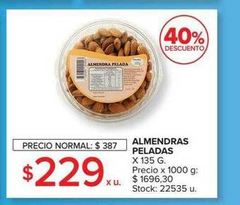 Carrefour Market Almendras Peladas 40% Descuento oferta