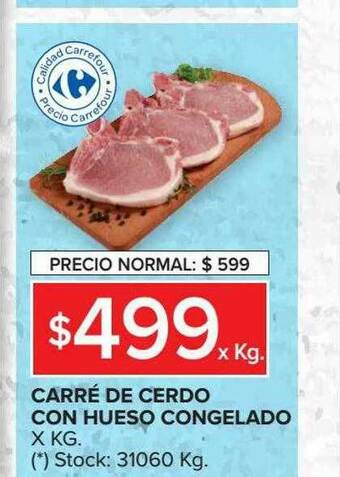 Carrefour Market Carré De Cerdo Con Hueso Congelado oferta