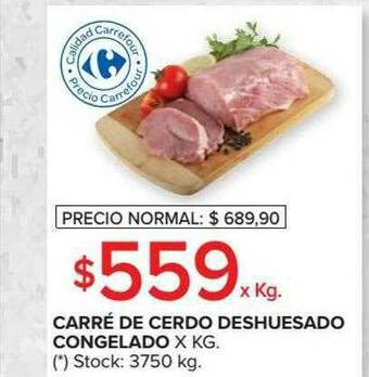 Carrefour Market Carré De Cerdo Deshuesado Congelado oferta