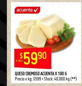 Changomas Queso Cremoso Acuenta oferta