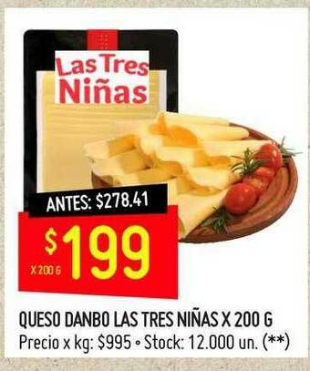 Changomas Queso Danbo Las Tres Niñas oferta