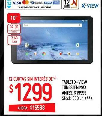 Changomas Tablet X-view Tungsten Max oferta