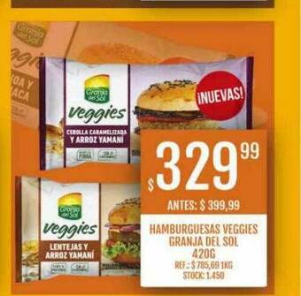 Supermercados Todo Hamburguesas Veggies Granja Del Sol oferta
