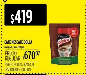 Supermercados Vea Café Nescafé Dolca oferta