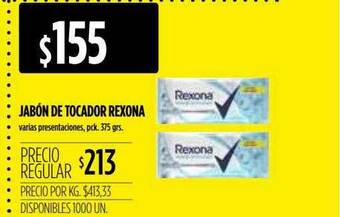 Supermercados Vea Jabón De Tocador Rexona oferta