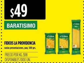 Supermercados Vea Fideos La Providencia oferta
