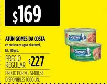 Supermercados Vea Atún Gomes Da Costa oferta