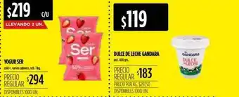 Supermercados Vea Yogur Ser Dulce De Leche Gandara oferta