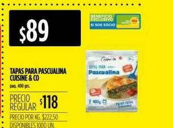 Supermercados Vea Tapas Para Pascualina Cuisine & Co oferta
