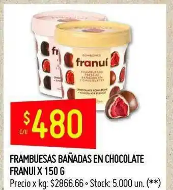 Walmart Frambuesas Bañada En Chocolate Franui oferta