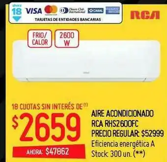 Walmart Aire Acondicionado Rca Rhs2600fc oferta