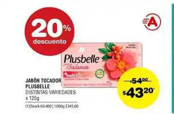 Atomo Conviene Jabón Tocador Plusbelle Distintas Variedades x 125gr oferta