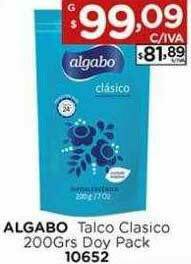 Hipermay Algabo Talco Clasico 200grs Doy Pack oferta