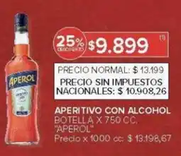Carrefour Aperol aperitivo con alcohol botella oferta