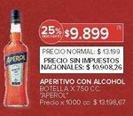 Carrefour Aperol aperitivo con alcohol botella oferta