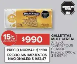 Carrefour Carrefour classic galletitas multice real oferta
