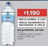 Carrefour Carrefour classicb agua mineral sin gas oferta