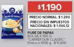 Carrefour Carrefour classic puré de papas bolsa oferta