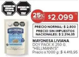 Carrefour Hellmann's mayonesa liviana doy pack oferta
