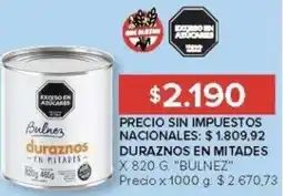 Carrefour Bulnez duraznos en mitades oferta