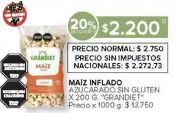 Carrefour Grandiet maíz inflado azucarado sin gluten oferta