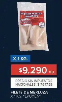 Carrefour Epuyen filete de merluza oferta