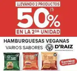 Carrefour D'raiz hamburguesas veganas varios sabores oferta