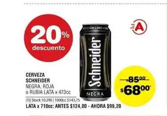 Atomo Conviene Cerveza Schneider Negra Roja O Rubia Lata 473cc oferta
