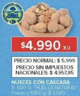 Carrefour Huella natural nueces con cascara oferta