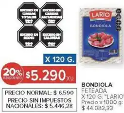 Carrefour Lario bondiola feteada oferta