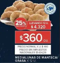 Carrefour Medialunas de manteca/ grasa oferta