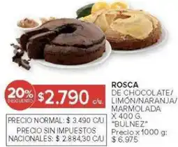 Carrefour Bulnez rosca de chocolate/limon/naranja/ marmolada oferta