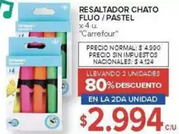 Carrefour Carrefour resaltador chato fluo/pastel oferta