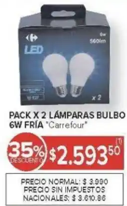 Carrefour Carrefour lámparas bulbo oferta
